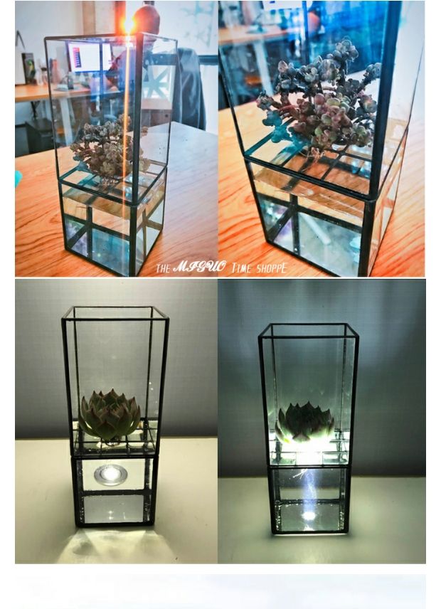 Cây thủy canh Bắc Âu mọng nước chậu hoa nhà kính hoa retro hình học cắm hoa bình hoa Hàn Quốc chậu hoa - Vase / Bồn hoa & Kệ bình cắm hoa gốm sứ