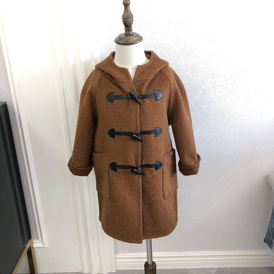 Autumn Winter Korean version for men and women Children's Lions Double-face fur coats with long version of cashmere large coat wool goat corner clasp outerwear