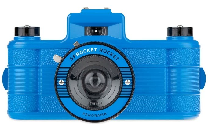 Máy ảnh Lomo Vintage Wide Răng Máy ảnh toàn cảnh Sprocket Rocket Dark Blue!