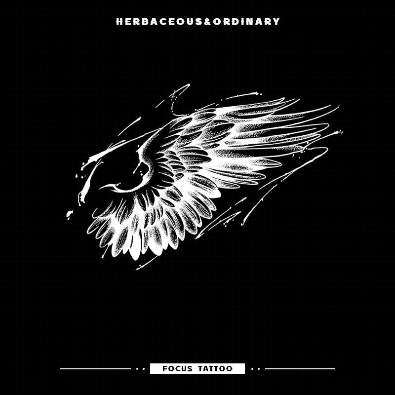 High-End Wing Imitation Tattoo Arm Herbal Juice Tattoo Stickers for Men and Women, Waterproof, Long-Lasting, Anti-Rubbing, Semi-Permanent