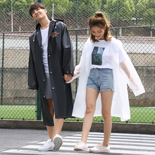 韩国时尚穿戴式雨衣徒步雨衣长款