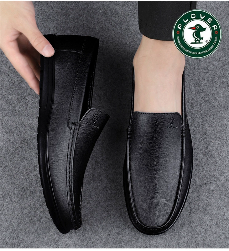 giày sport Giày Gõ Kiến Đậu Nam Mùa Xuân 2023 Mới Da Nam Cao Cấp Thoáng Khí Nam Slip-On Giày Da Thường giày thể thao nam adidas