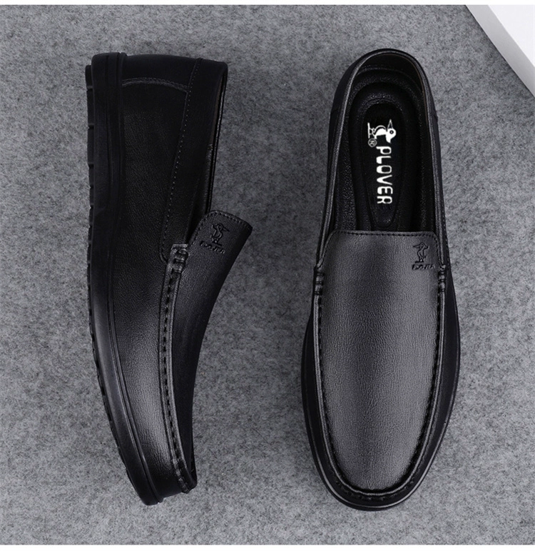 Giày Gõ Kiến Đậu Nam Mùa Xuân 2023 Mới Da Nam Cao Cấp Thoáng Khí Nam Slip-On Giày Da Thường