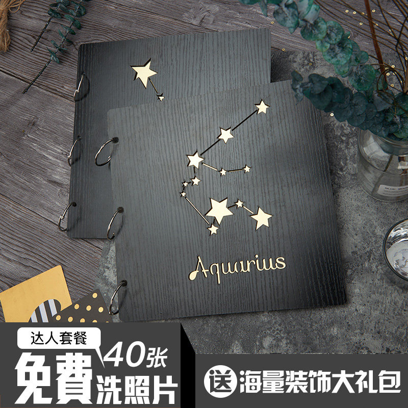 Photo DIY handmade album book production custom photo net Red memorial album Creative couple album Birthday gift