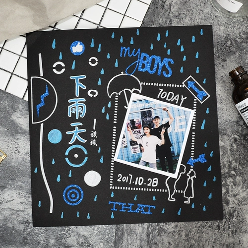 Фотоальбом, шаблон с аксессуарами, «сделай сам»