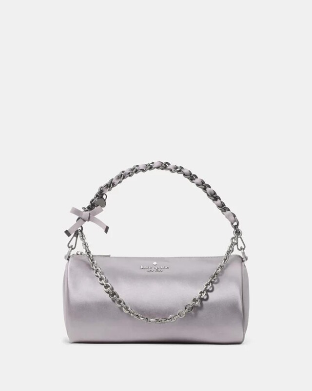 Kate Spade Roulette Satin Mini Silver Chain Satin Mini Shoulder Crossbody Bag for Women