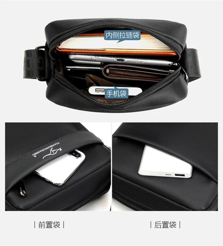 Tianhong kangaroo nam túi đeo vai nam crossbody 2019 thời trang mới thủy triều túi túi nam ba lô vải Oxford - Túi của con người