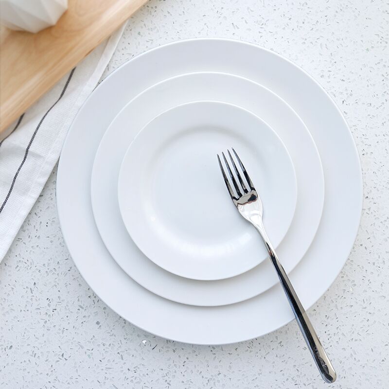 Household steak new ipads China plate disc ceramic dishes French west tableware fruit breakfast creative flat circular plate