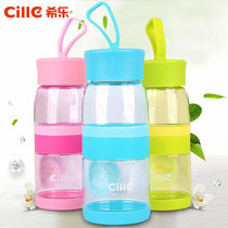 Hile portable space Cup plastic water cup anti-leak Cup men and women creative with lid student sports kettle XL-1655