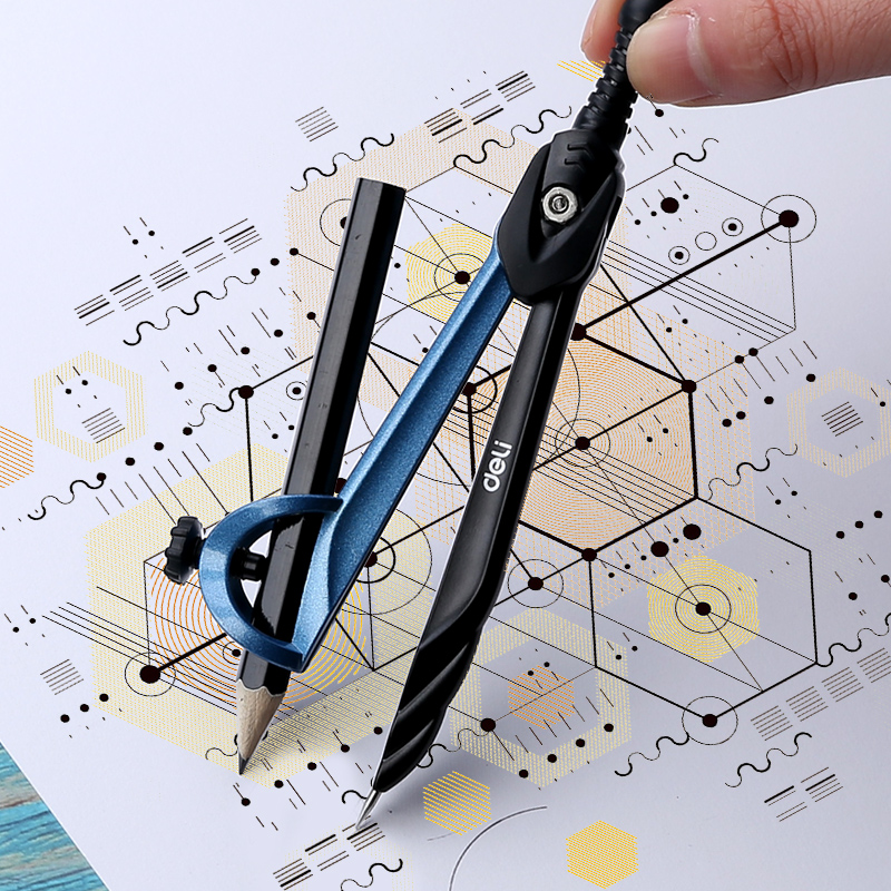 Powerful compass set for students with junior high school students and primary school students multi-functional practical clip pen professional drawing drawing drawing tool professional mechanical examination automatic pencil garden gauge can clip pencil