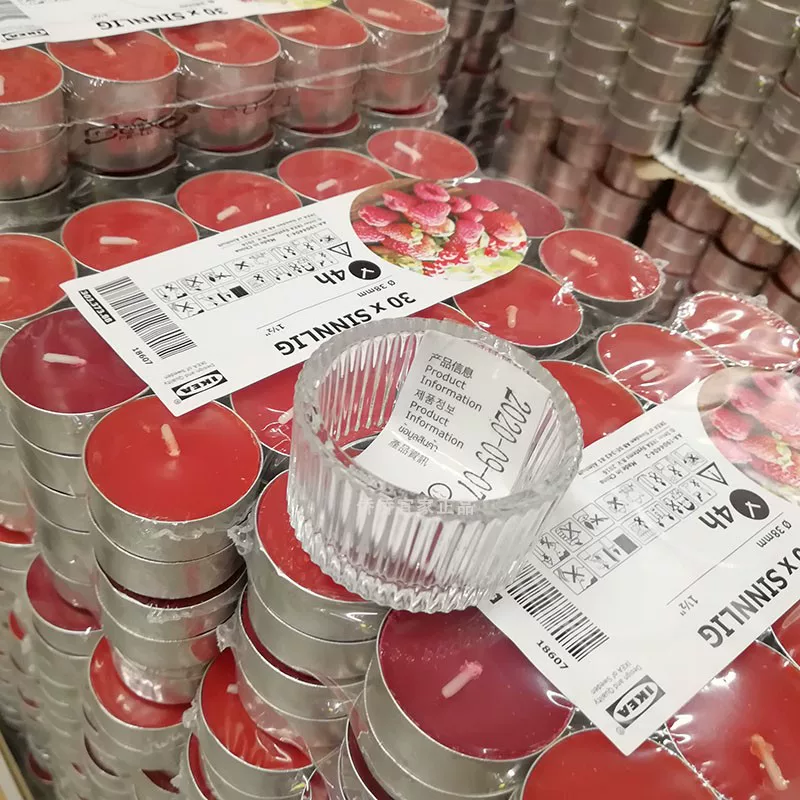 Ikea, transparent glass candle, increased thickness