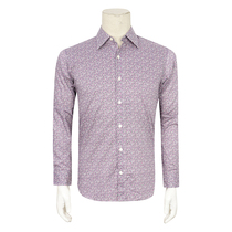 Special 380-kc Fall purple Blossom Long Sleeve Shirt Men Casual Wind Fabric Comfort Pure Cotton