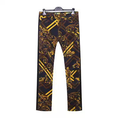 Special 760-V sub-line men's casual pants front printed design back waterproof leather material