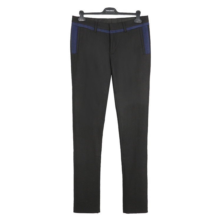 Special 699-L UIS BIU Wool Leisure Pants Male Black Paint Loist Blue Design