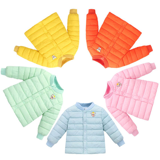 Anti-season clearance autumn and winter children's down padded jacket boys and girls short padded jacket baby liner warm cotton padded jacket