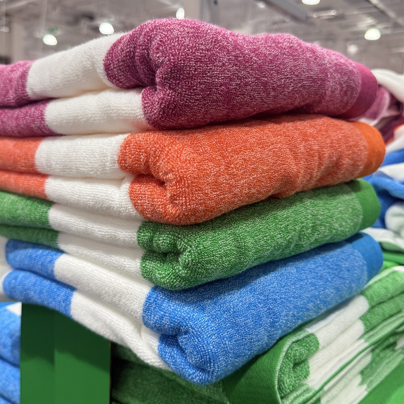 Costco Imported Beach Towels with Color Matching, Strong Water Absorption, Soft and Comfortable, 160×90cm Adult Men's and Women's Beach Towels