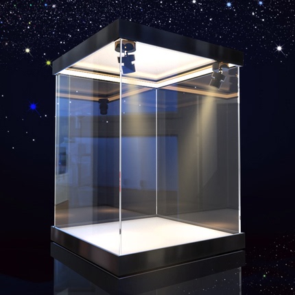 Multi-Size Acrylic Display Box with Lights Suitable for Tall Model Figures, Building Blocks, Anime Figures, Transparent Storage Dust Cover Multi-Size Acrylic Display Box with Lights Suitable for Tall Model Figures, Building Blocks, Anime Figures, Transparent Storage Dust Cover