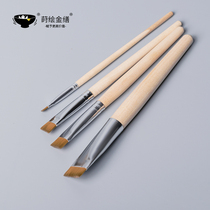 Special nylon brush for lacquer lacquer art brush lacquer art and lacquer painting materials gold repair gold repair official store