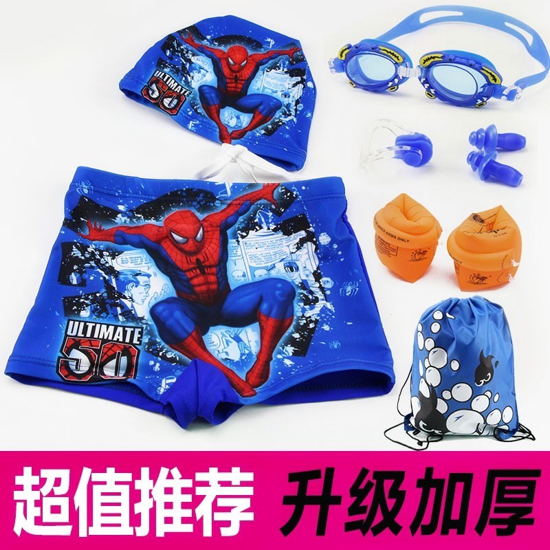 Đồ bơi Người nhện 2018 Đồ bơi Sinh viên Đồ bơi Boy Boy Boxer Boy Child Boy 2 Boy bộ bơi dài tay bé gái