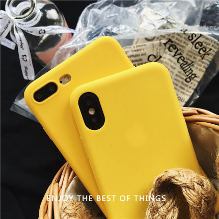 纯色柠檬黄华为畅享8plus手机壳畅享6S女款畅
