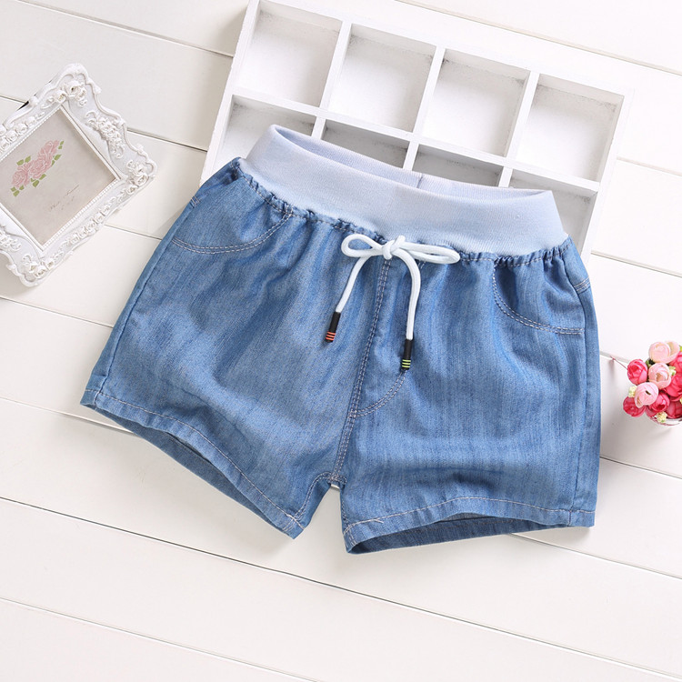Quần short trẻ em mới bé trai màu rắn Quần short mùa hè trong quần lớn trẻ em nóng bỏng denim màu nhạt không phai quần short trẻ em - Quần jean quần jean bé gái xuân hè