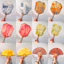 Painting fan material package non-legacy diy Luoyang painting fan bookmark Mothers Day paint paint paint paint