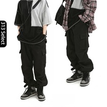 (313 select) homemade Korean Raucohouse niche street hip hop sides big pocket overalls