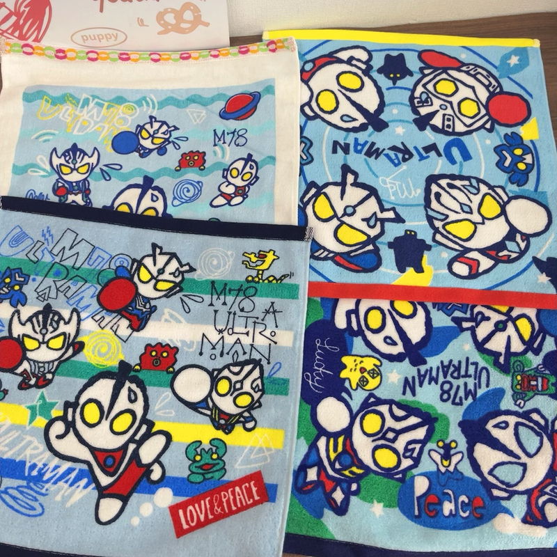 Ultraman Children's Small Towel Hand Towel Japanese Cartoon Pure Cotton Household Face Wash Hand Towel Small Square Towel Ultraman Children's Small Towel Hand Towel Japanese Cartoon Pure Cotton Household Face Wash Hand Towel Small Square Towel