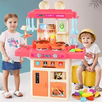 Mini kitchen set Childrens home kitchen toy set Large baby cooking cooking can be water simulation