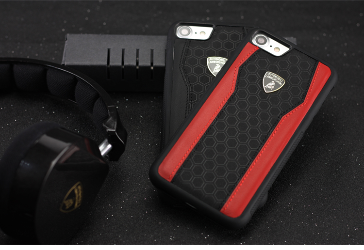 Automobili Lamborghini Huracan D8 Genuine Leather Back Case for Apple iPhone 8 Plus/7 Plus/8/7