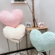 Korean candy color love can be customized peach heart sofa cushion heart-shaped pillow plush Princess wind wedding bed
