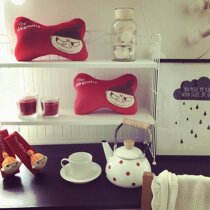 Outer single cute cartoon Amei car pillow car neck headrest interior decoration accessories safety belt cover