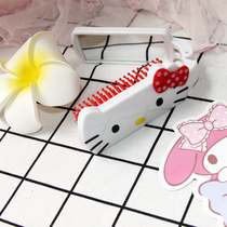 Cute Cartoon KT Cat Air Cushion Comb Children Portable Folding Comb Antistatic Massage Comb Hairdresser Dressing Comb