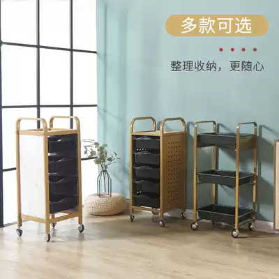 Special ironing tool car multi-layer storage rack beauty salon handrail trolley storage mobile utility vehicle