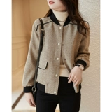 Шерстяное пальто, демисезонная куртка, бейсбольная форма для отдыха, в стиле Шанель