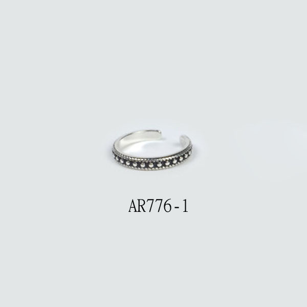 Hàn Quốc 925 sterling bạc nhẫn nhẫn nhẫn đuôi kết hợp thiết lập chuỗi retro cũ mở nhẫn nữ nhẫn kim tiền pnj