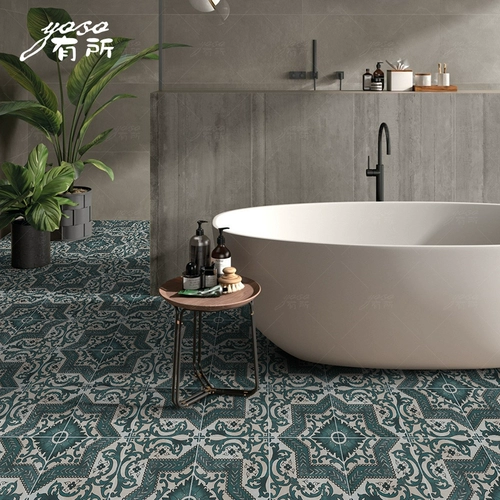 Американская плитка в стиле зеленый ретро -антикварный кирпичный кирпичный кухонный пол плитка по этало