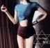 Áo tắm nữ xẻ eo cao retro Hàn Quốc suối nước nóng nhỏ nước hoa bảo thủ ngắn tay tam giác gợi cảm che bụng đồ bơi thể thao đồ tắm 2 mảnh Bộ đồ bơi hai mảnh