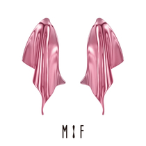 MIF Sun Luo Qi series fabric hanging drop feel earrings colored metal plating 2021 new earrings