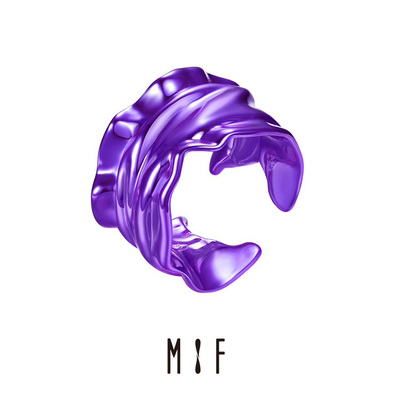 MIF Extra - Day Rocky Series of Fold Silk Ring Woman Roll - edge Superior Luxury Opening ring design ring
