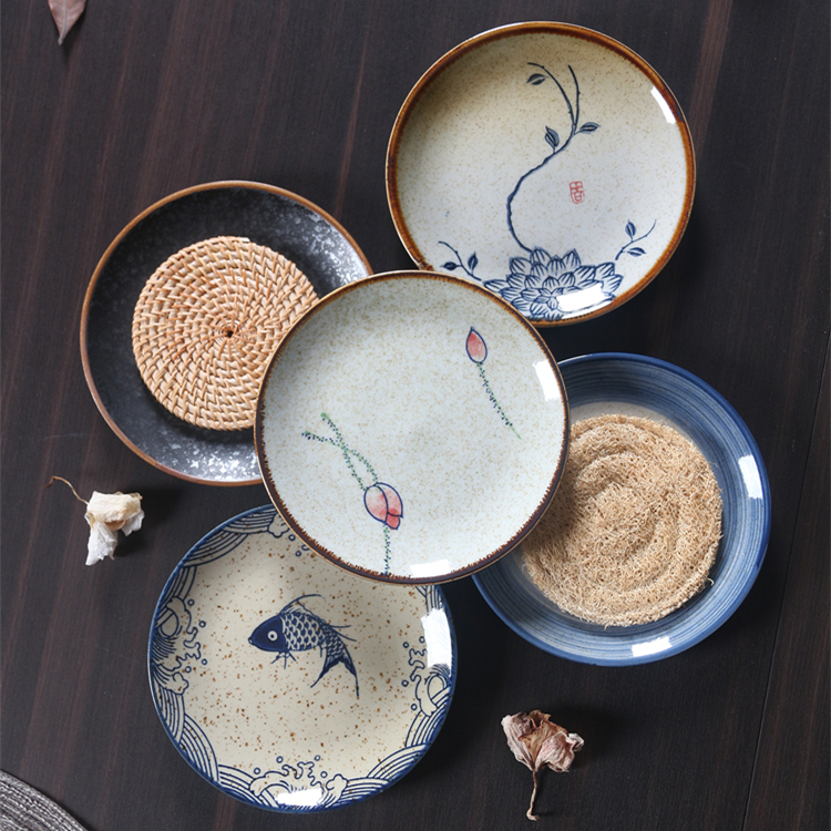 Retro Dry Brewing Tray Made of Loofah Vine, Water Storage, Chinese-Style Tea Set Accessory, Pot Holder, Dry Brewing Platform, Pot Care, Tea Tray, Round Pot Stand