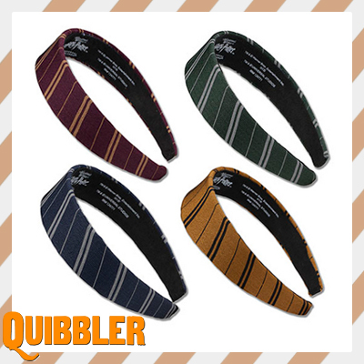 Harry Potter Merchandise Harrypotter Warner Official Four Houses Striped Headband Hair Accessory Lion Snake Eagle Badger