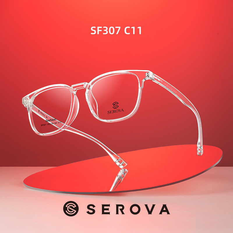 Schlovar transparent myopia glasses male tide large frame anti-blue light anti-radiation glasses frame can be equipped with degree color discoloration