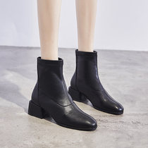 Inglées wines with small short boots 2021 new autumn and winter cotton shoes careless and slim Martin boots with suede womens shoes