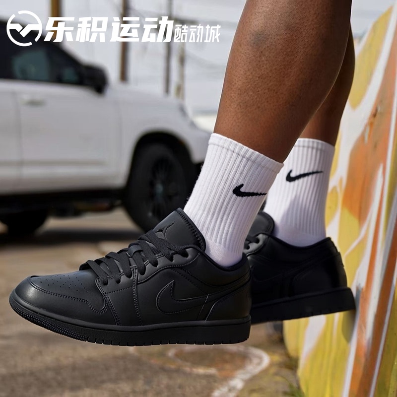 Leji Sports Air Jordan 1 Aj1 Low Black Warrior Low-Top Retro Basketball Shoes 553558-093