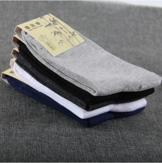 Mặc kháng khuẩn, không mùi, vớ kinh doanh thông thường, ống, bốn mùa, vớ nam, sợi tre, vớ cotton vớ cổ cao