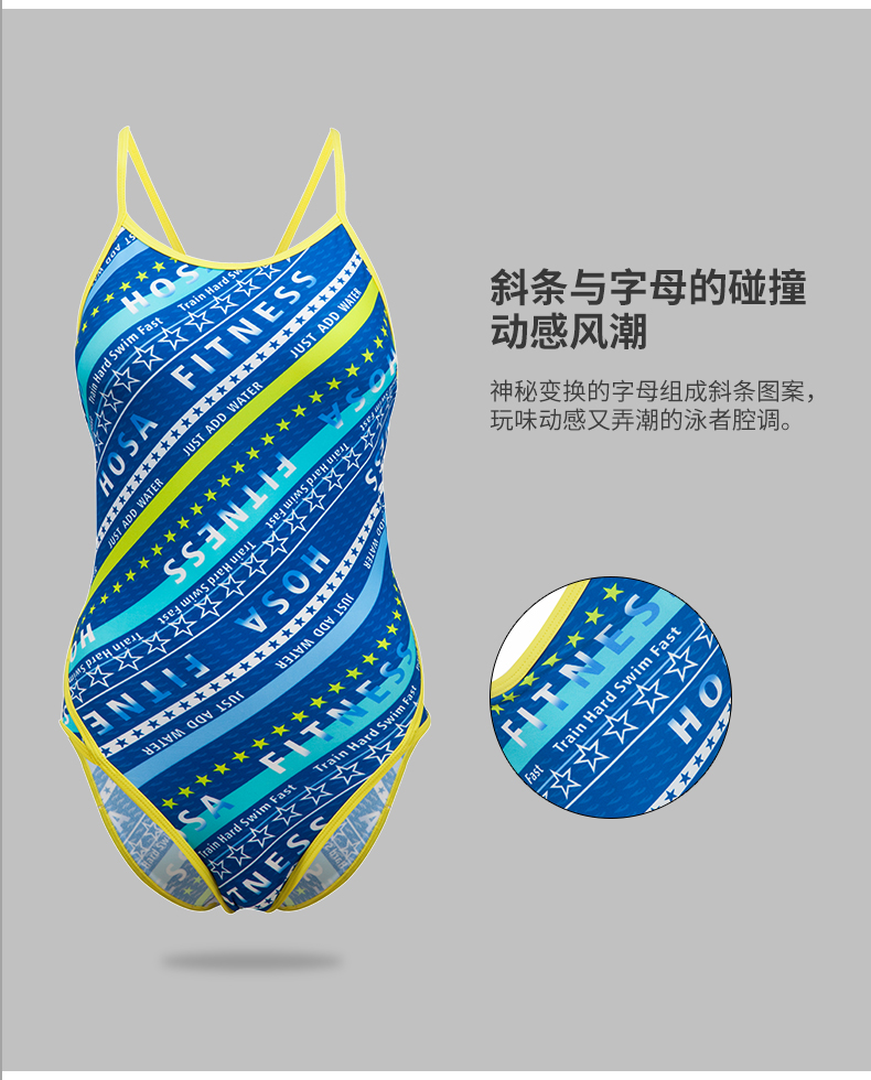 Hosa Xiêm tam giác áo tắm năng động chéo dây mảnh 2018 mới cho bé gái tập bơi trẻ trung - Bộ đồ bơi One Piece áo tắm liền thân màu đen
