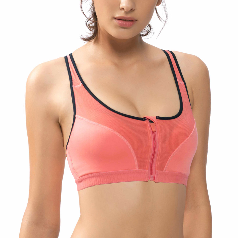 Hosa Hosha thể thao Underwear Womens hấp thụ sốc Thể Zipper Sports Bra Nếu không có một môn thể thao Thép Vòng Thu thập vest.