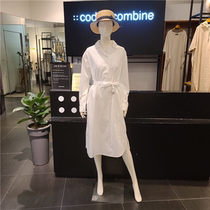 Return to the single model ~ four points minimalist elegant fan can waist shirt jumpsuit 8