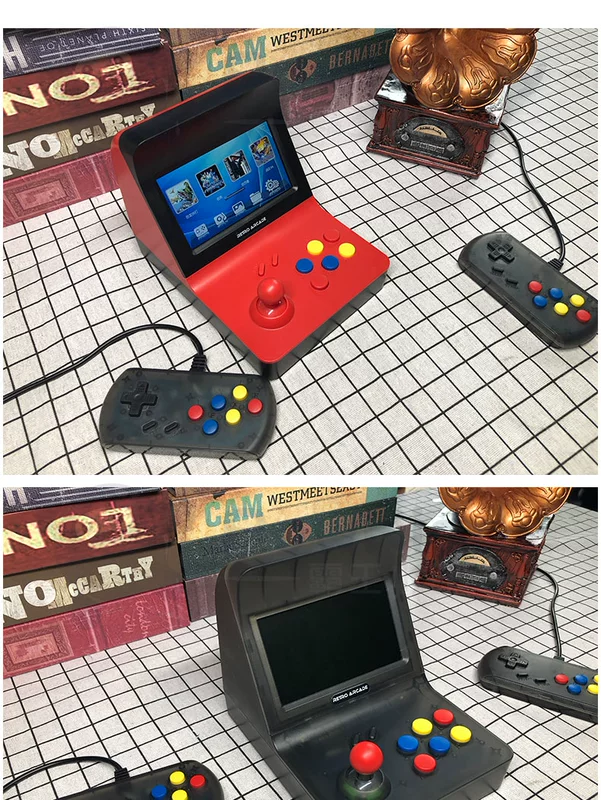 Retro Mini Rocker Máy trò chơi Trang chủ Xử lý đôi chiến đấu Máy đường phố Palm Machine 97 King of Fighters GBA Moonlight Treasure Box - Bảng điều khiển trò chơi di động máy chơi điện tử 4 nút 620 game tích hợp